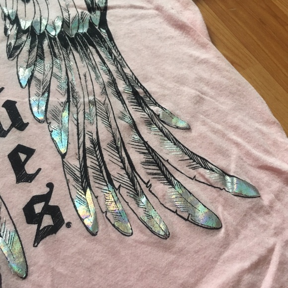 House of Blues Pink Iridescent Angel Wings T-shirt - Picture 6 of 8
